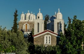 Crossed Roof Towers at Monastery Ioany Prodromou - Koroni