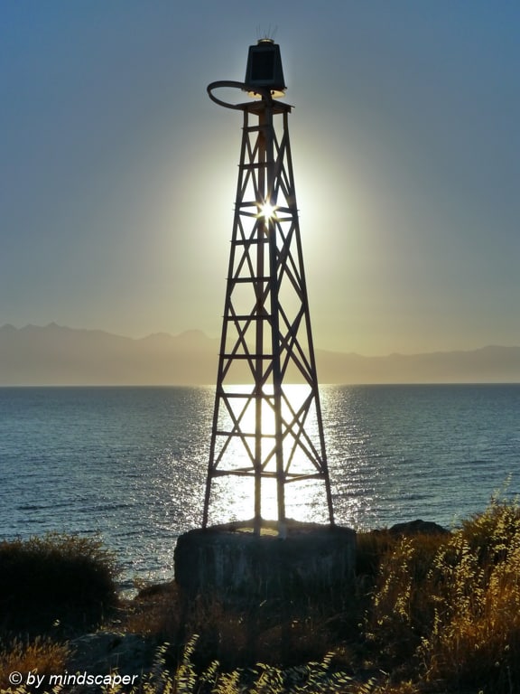 Navigational Light in the Morning Sun - Mediterranean Coast