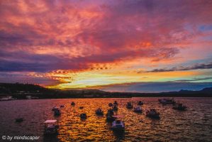 Cloudy After Sunset Sky at Koron Harbour