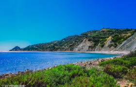 Selitsa Beach with View to Cape Aktitas