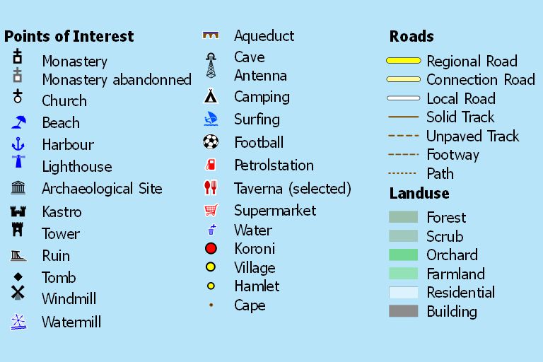 Koroni Surroundings Map Topo25 - Symbols (2025 V4)